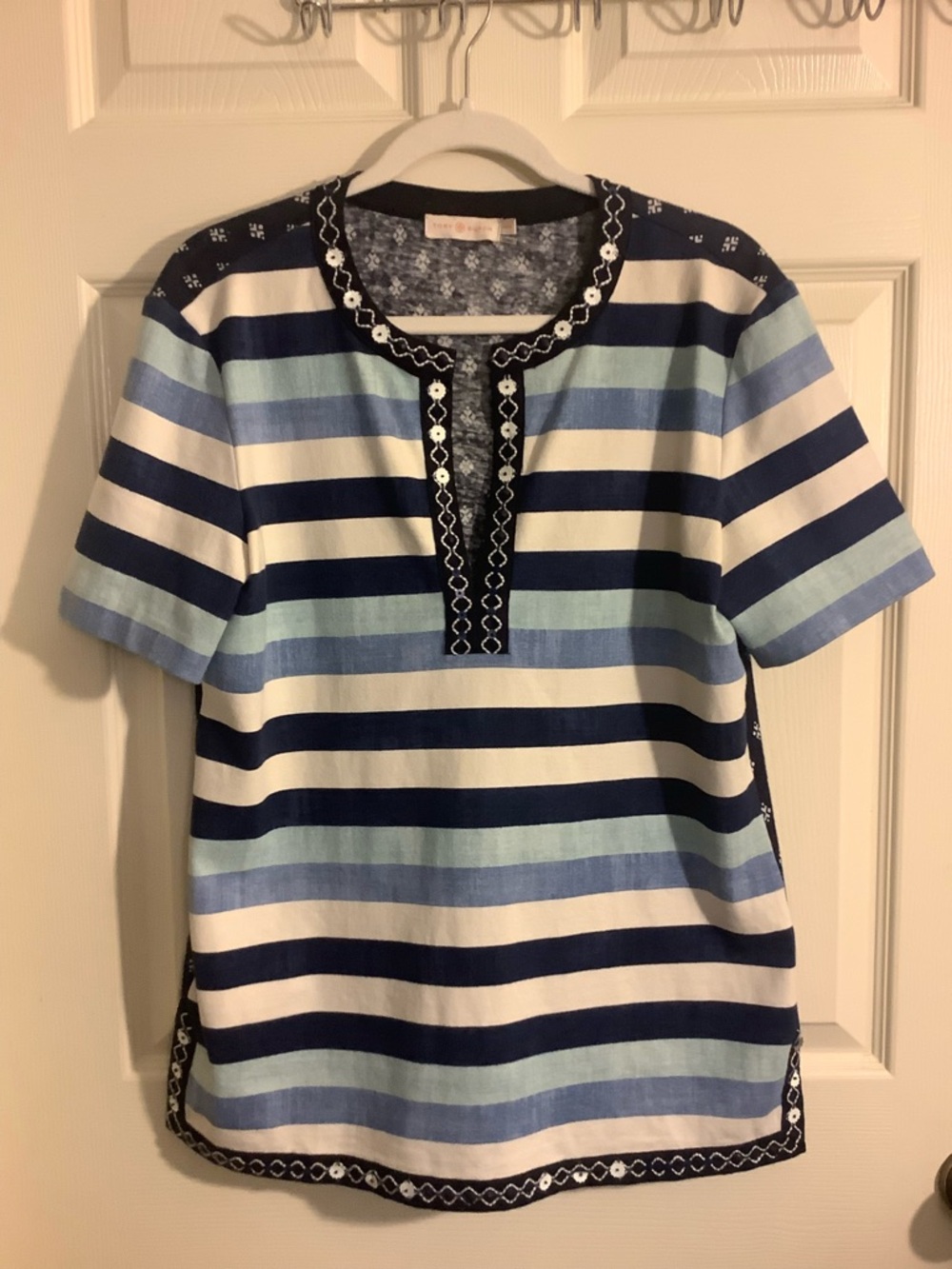 Tory Burch Linen Tunic Top Size M